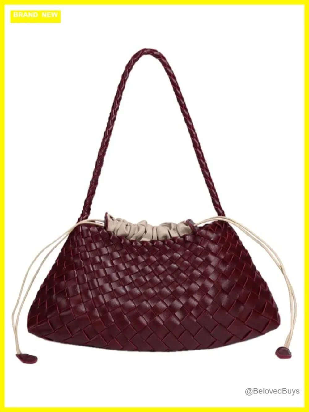 Suede Woven Hobo Tote Bag Faux Leather Shoulder Purse Trendy Vintage Underarm